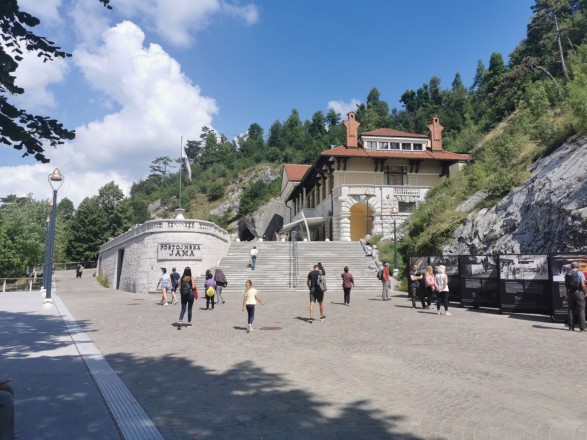 Promenade in front of the Postojna Cave